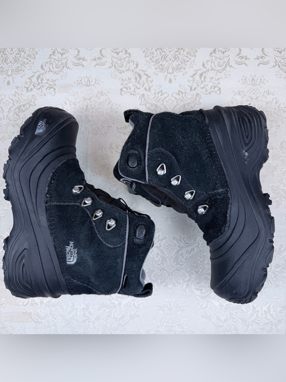 The North Face Kids Black Suede Winter Boots, 4